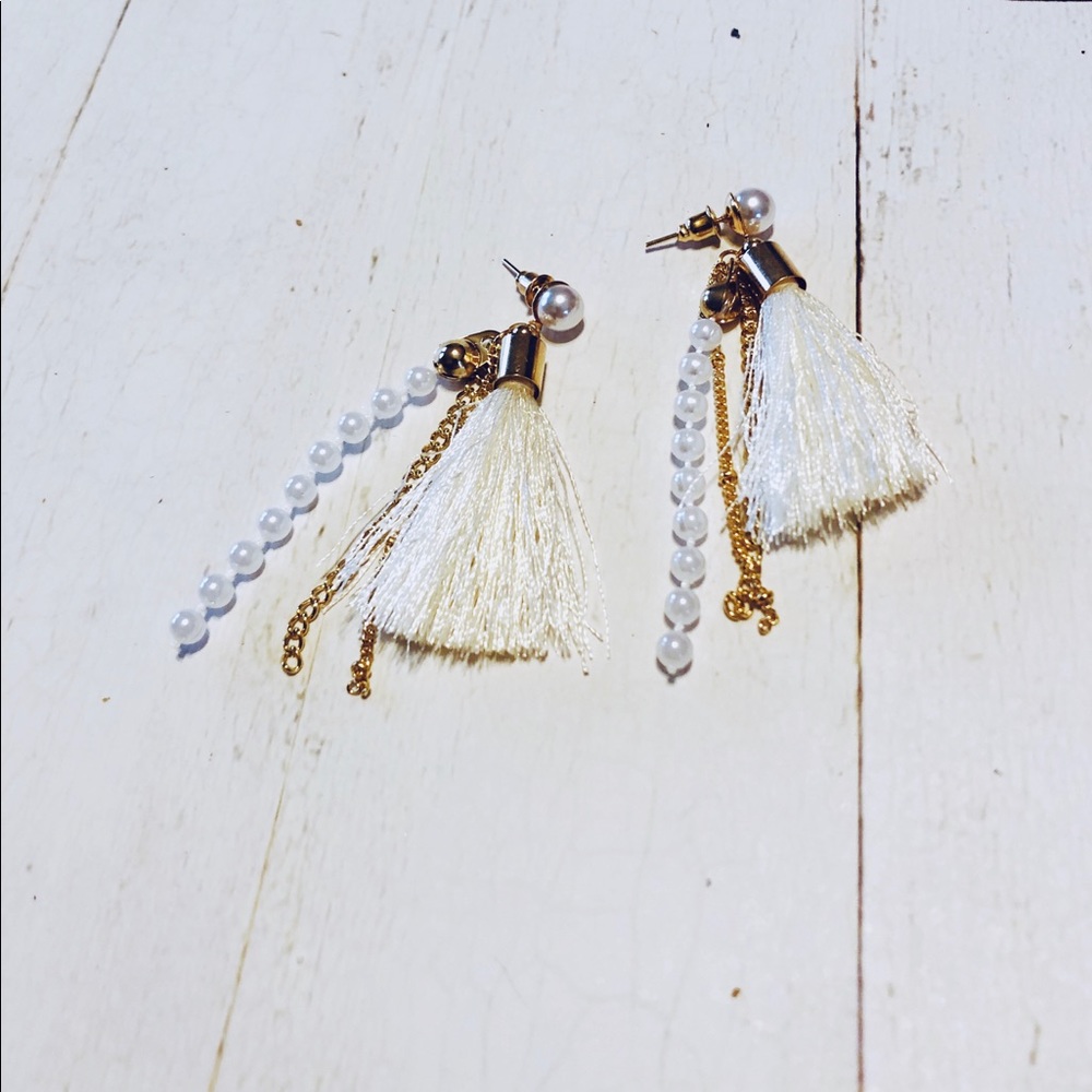 Ivory Fringe Earrings